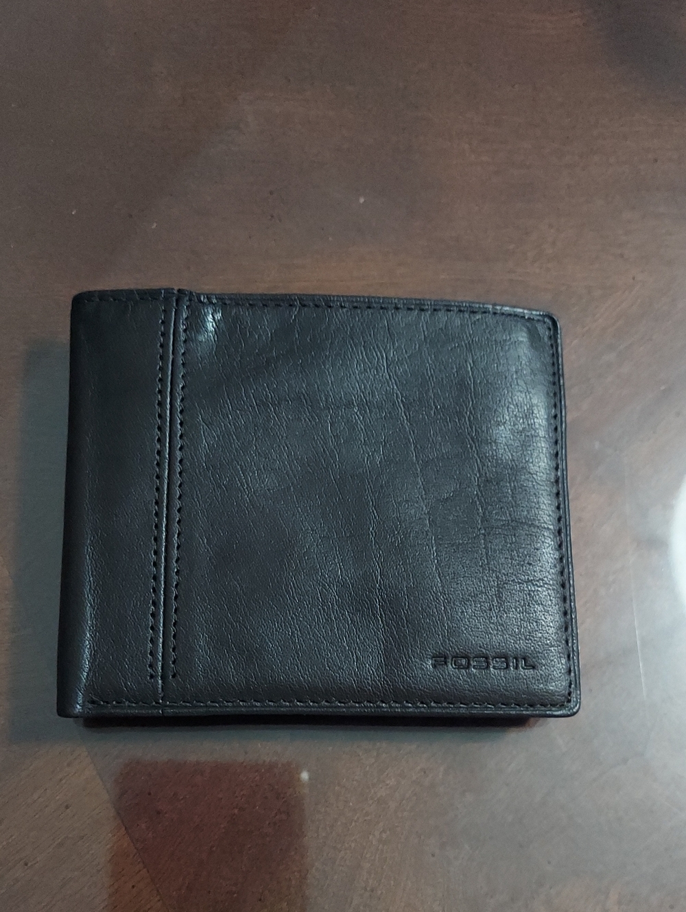 Fossil Dark Brown Leather Bi-Fold Card Wallet